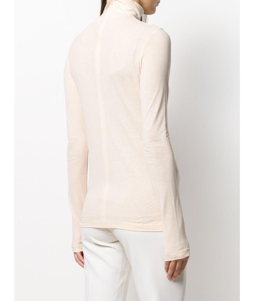 JIL SANDER Бежевая хлопковая блузы, фото 3