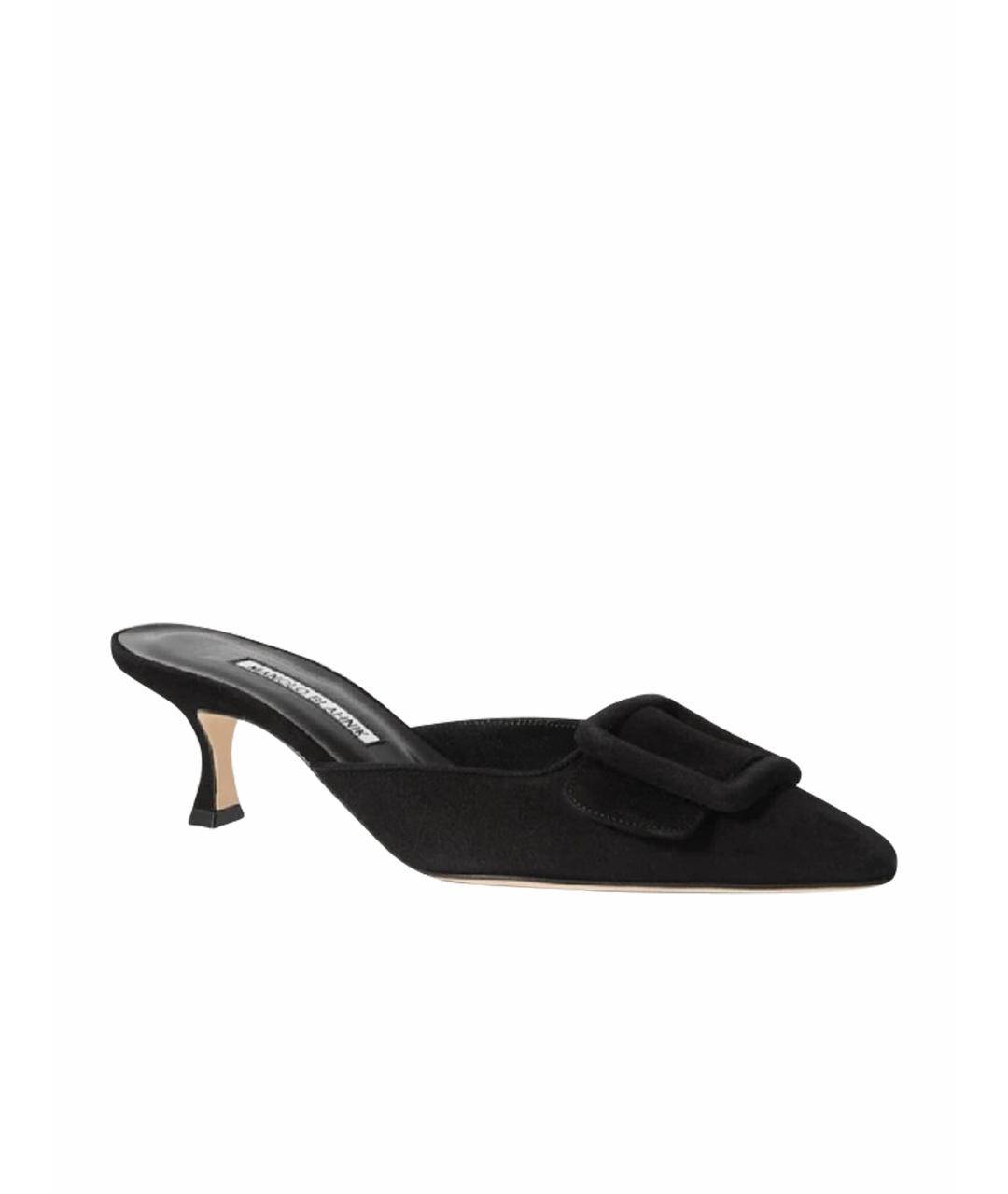 MANOLO BLAHNIKD ミュール MANOLO BLAHNIK Черные замшевые мюли для женщин – купить онлайн с