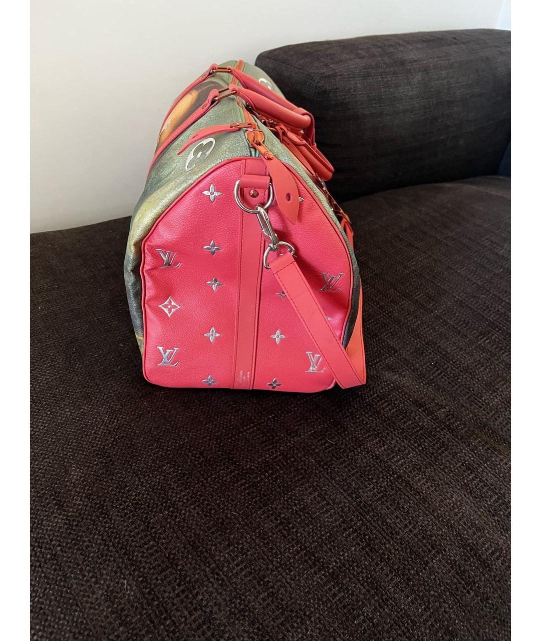 LOUIS VUITTON Коралловая дорожная/спортивная сумка, фото 3