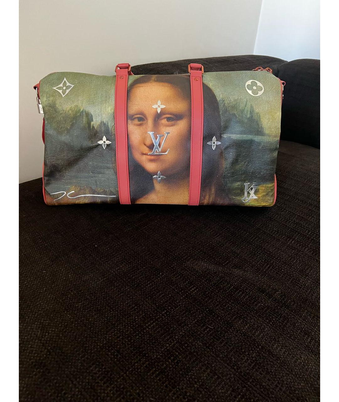 LOUIS VUITTON Коралловая дорожная/спортивная сумка, фото 4