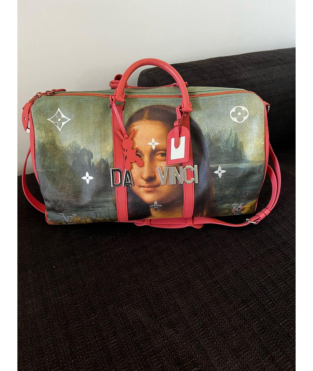 LOUIS VUITTON Коралловая дорожная/спортивная сумка, фото 2