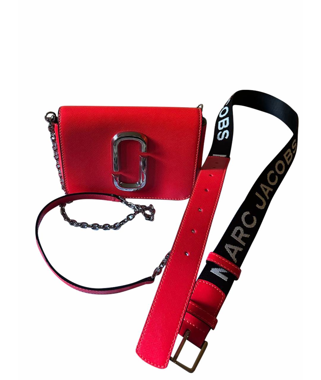 MARC JACOBS Красная кожаная сумка через плечо, фото 1