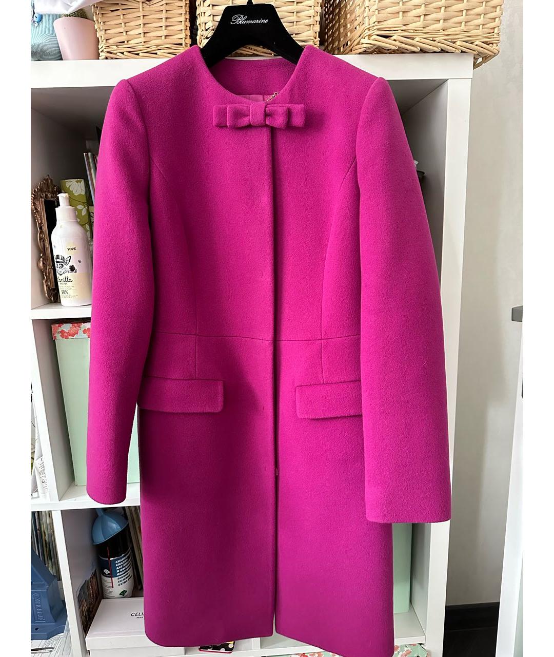 BLUGIRL Розовое шерстяное пальто, фото 5