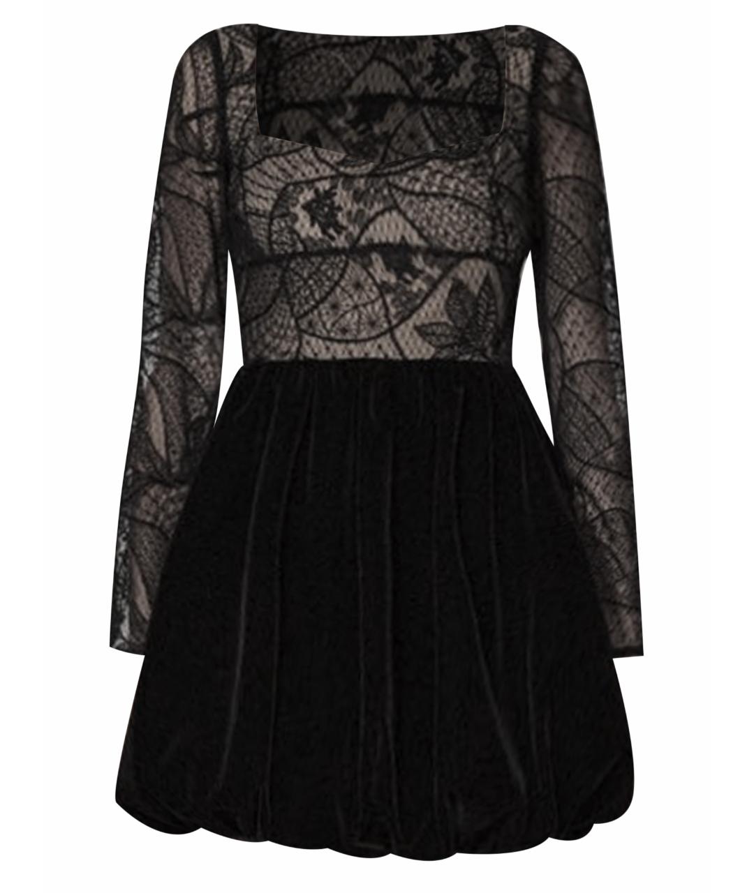12 STOREEZ Черное бархатное коктейльное платье, фото 1