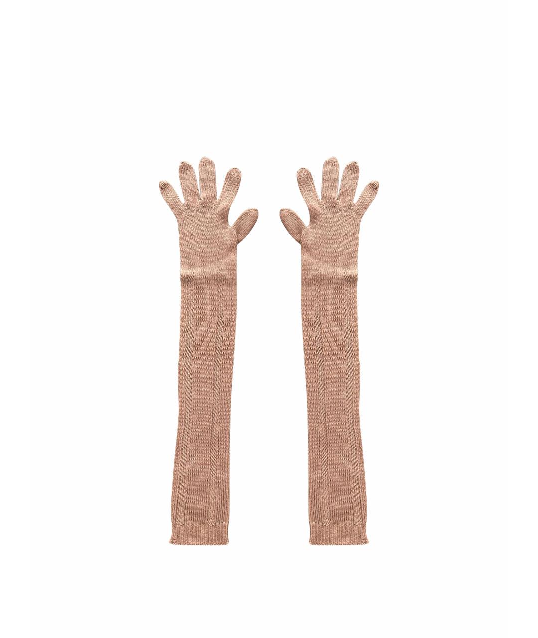 PRADA Бежевые перчатки, фото 1