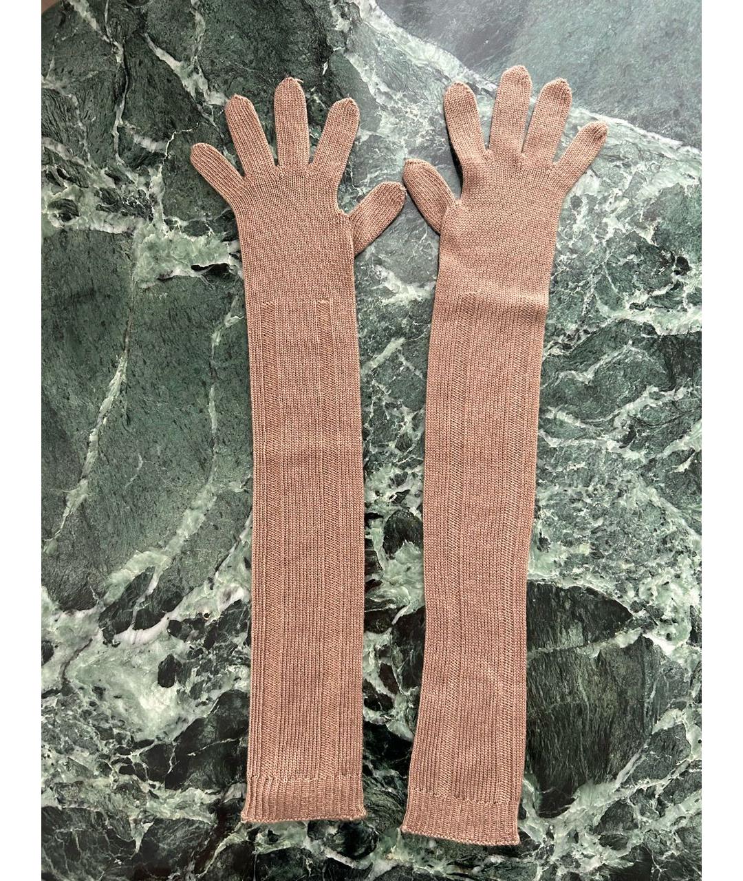 PRADA Бежевые перчатки, фото 6