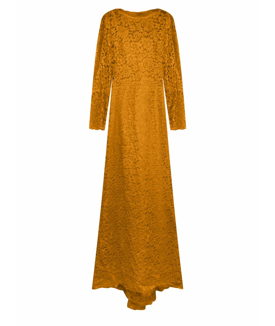 DOLCE&GABBANA Желтое кружевное повседневное платье, фото 1