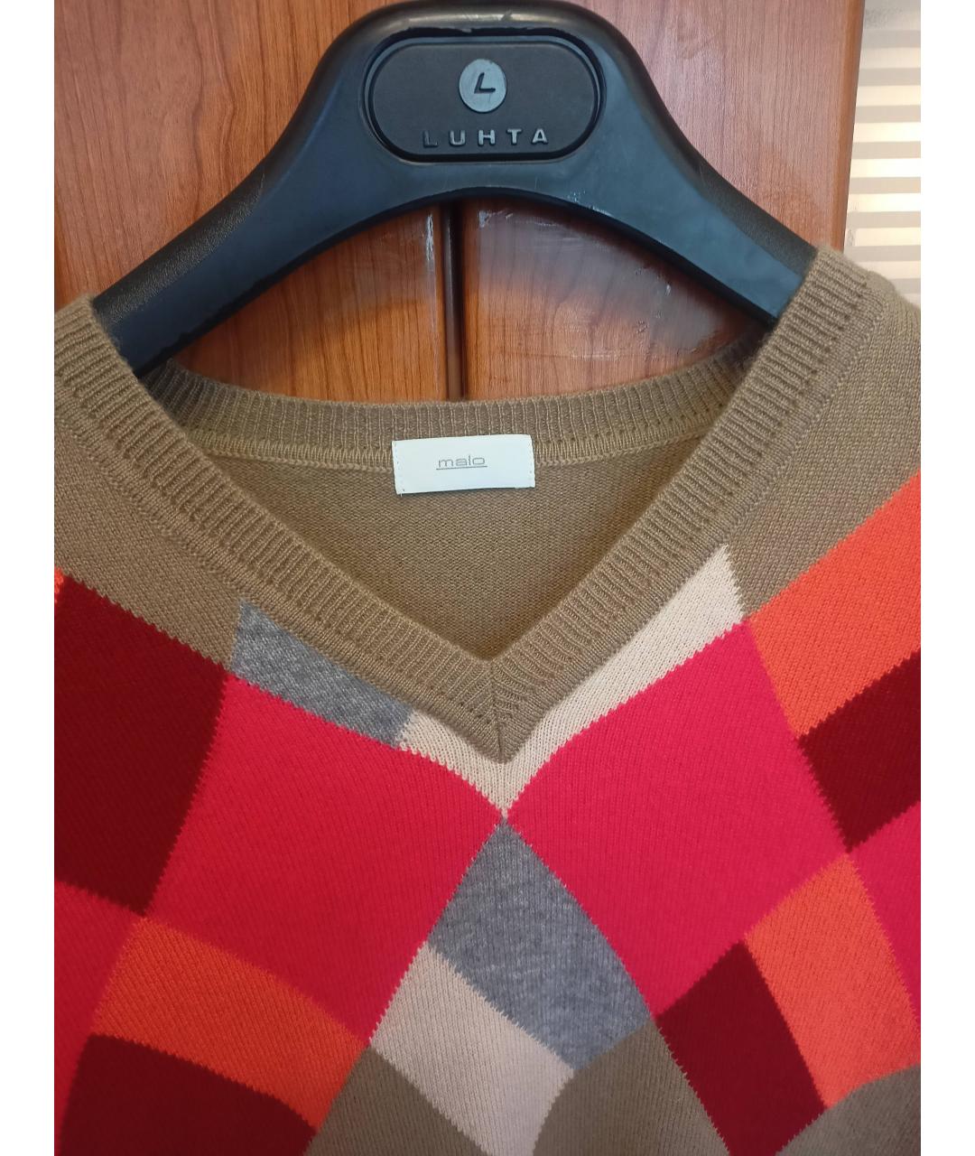 MALO Бежевый кашемировый джемпер / свитер, фото 3