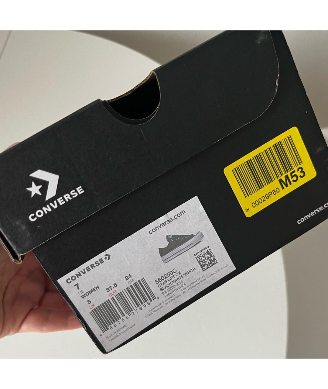 CONVERSE Черные текстильные кеды, фото 4