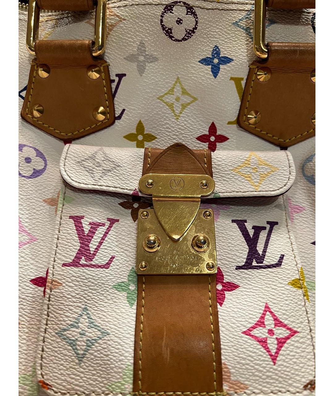 LOUIS VUITTON Белая сумка с короткими ручками из искусственной кожи, фото 6