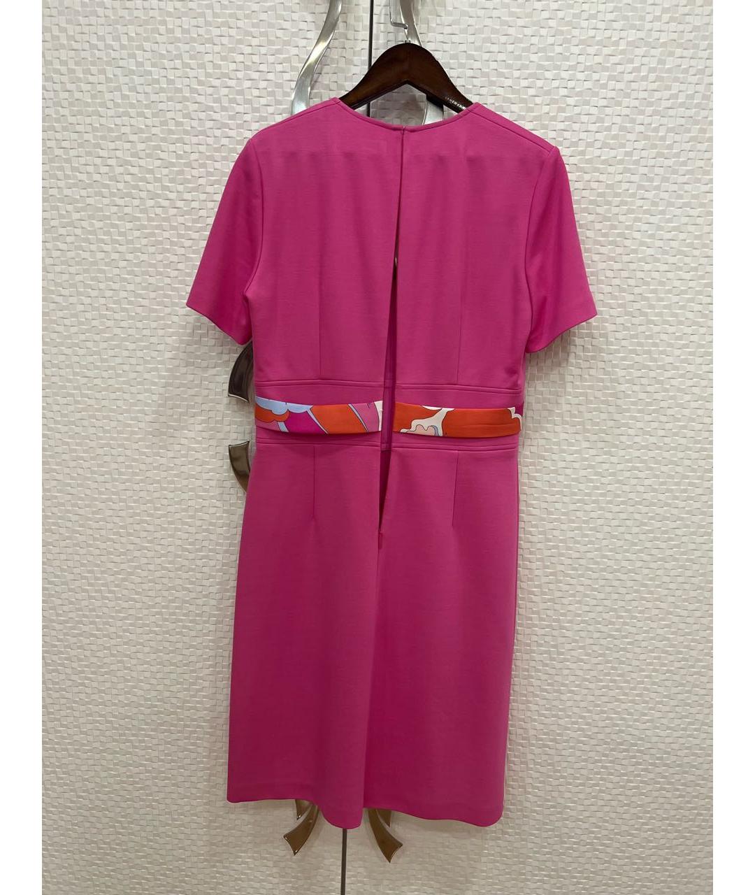 EMILIO PUCCI Розовое вискозное коктейльное платье, фото 2