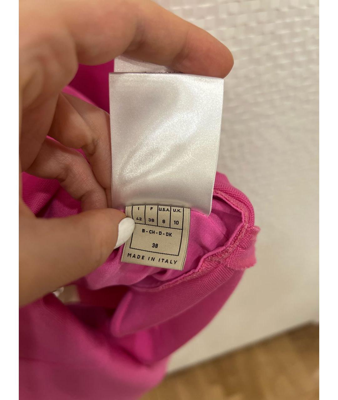 EMILIO PUCCI Розовое вискозное коктейльное платье, фото 5