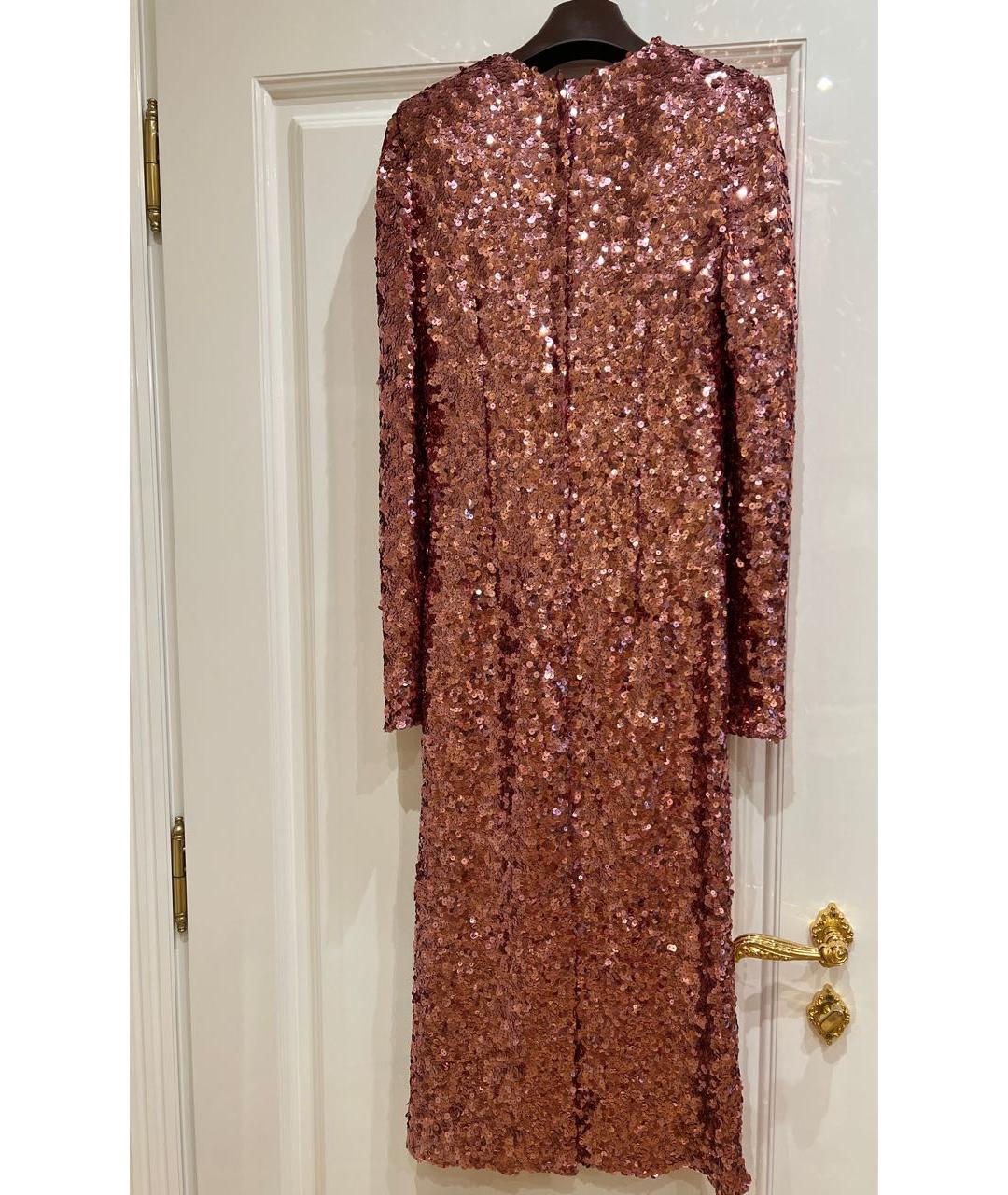 DOLCE&GABBANA Розовое полиамидовое коктейльное платье, фото 2