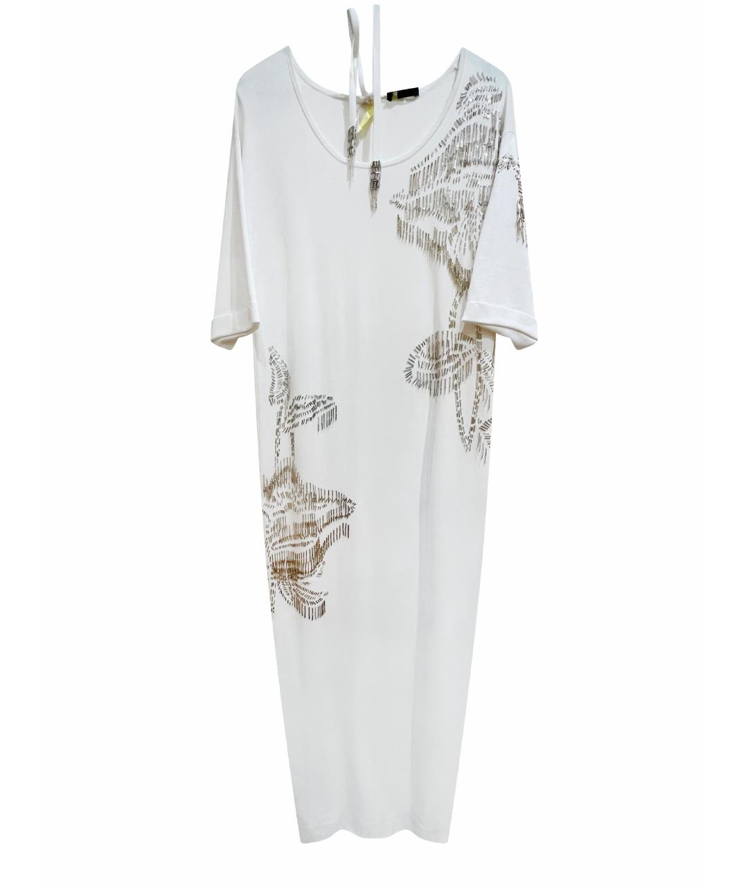 ESCADA Белое вискозное вечернее платье, фото 1
