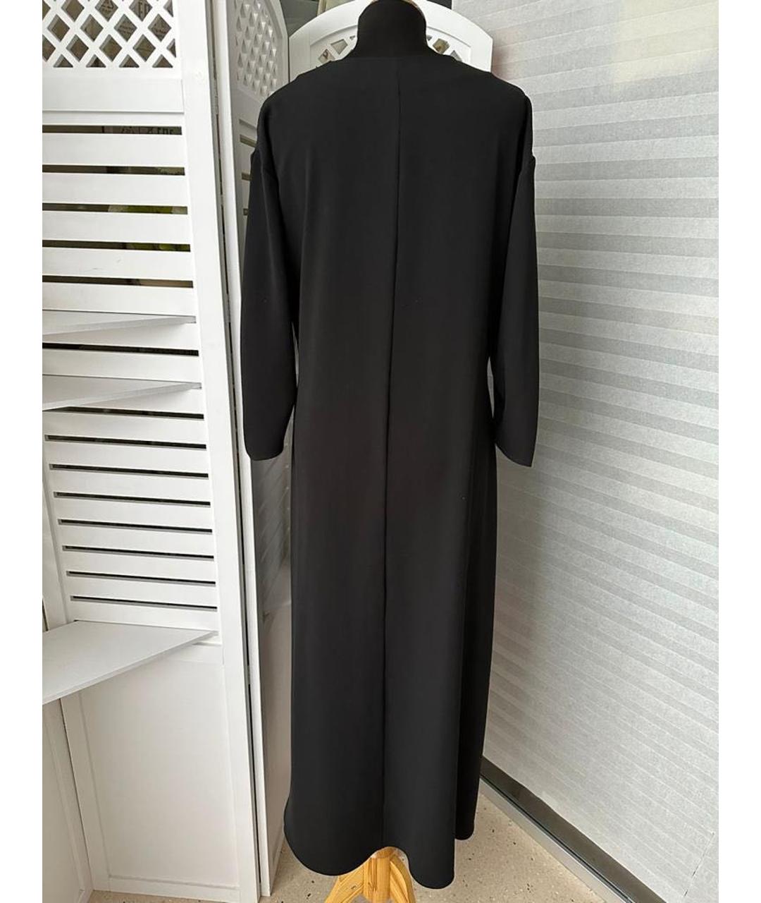 TOTEME Черное полиэстеровое повседневное платье, фото 2