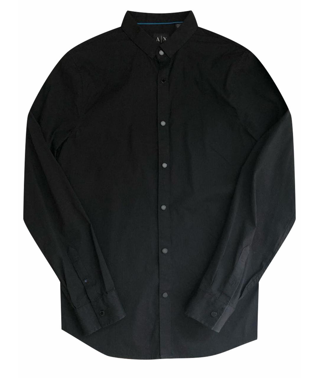 ARMANI EXCHANGE Черная хлопковая кэжуал рубашка, фото 1