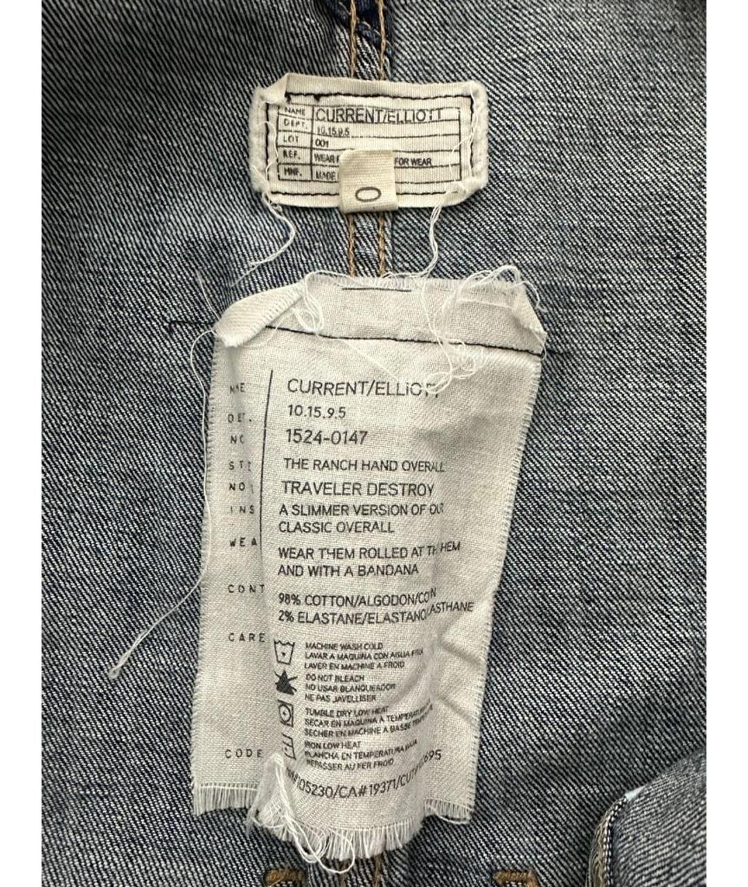 CURRENT/ELLIOTT Темно-синий деним комбинезон, фото 7