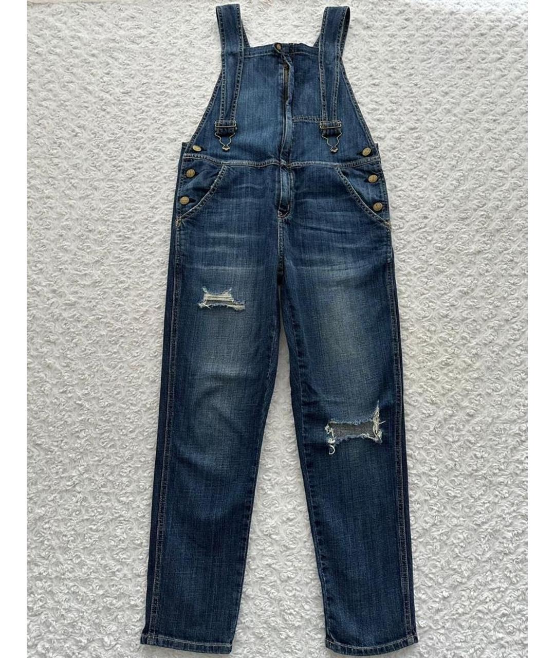 CURRENT/ELLIOTT Темно-синий деним комбинезон, фото 2