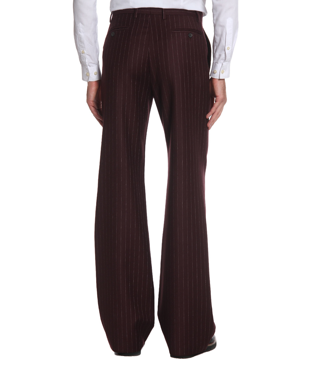 JOHN RICHMOND Коричневые шерстяные классические брюки, фото 2