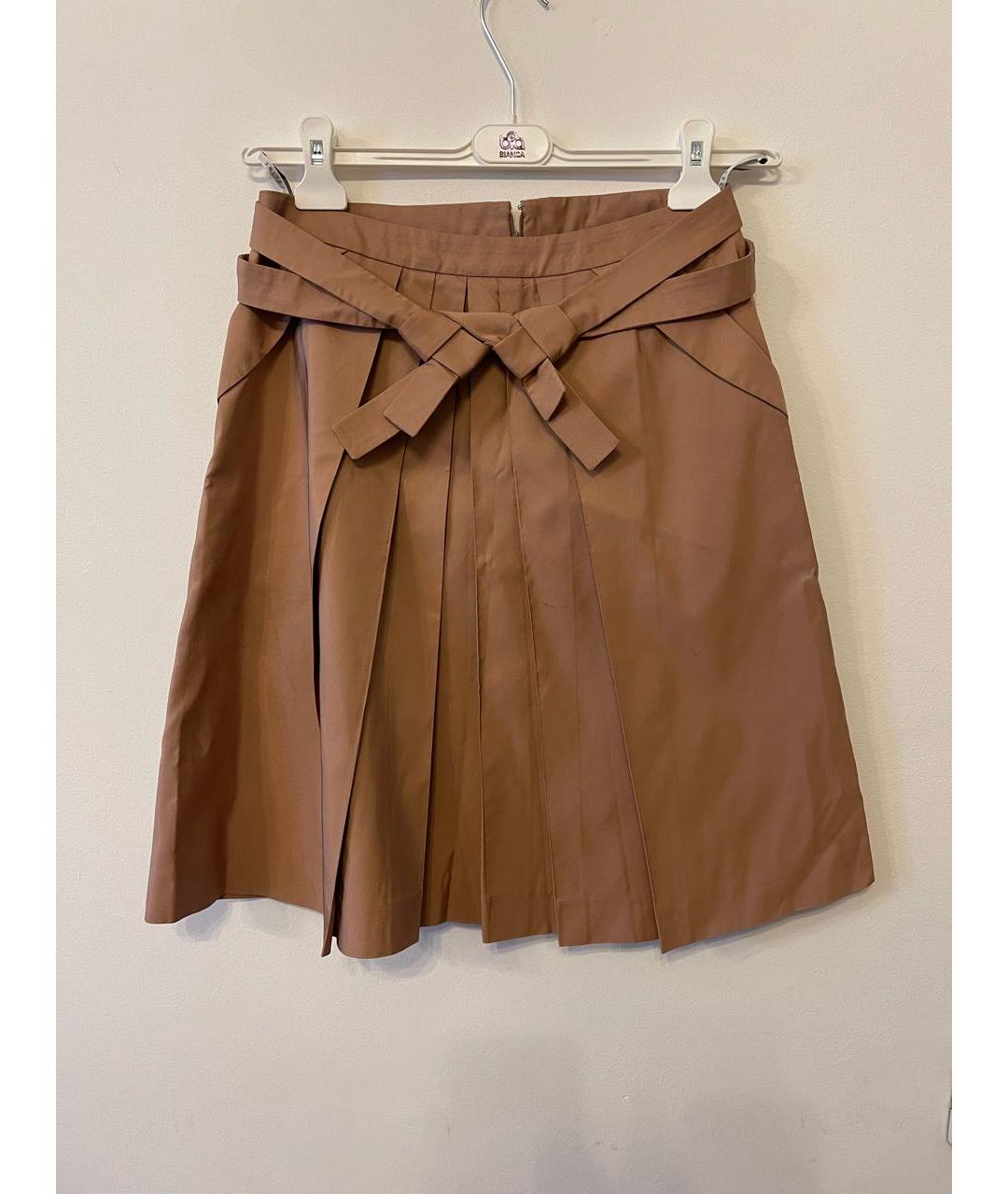 CELINE PRE-OWNED Бежевая шелковая юбка мини, фото 7