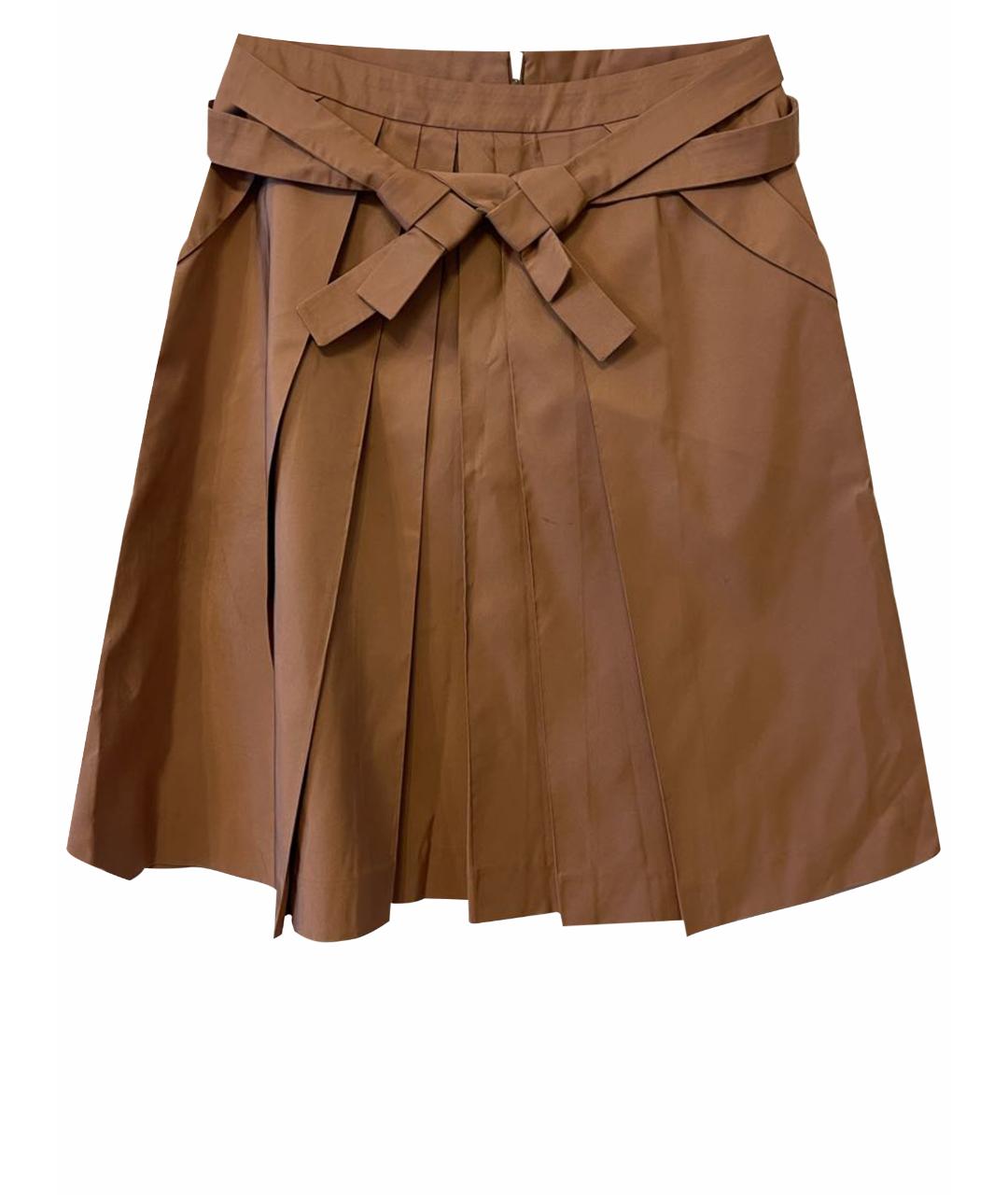 CELINE PRE-OWNED Бежевая шелковая юбка мини, фото 1
