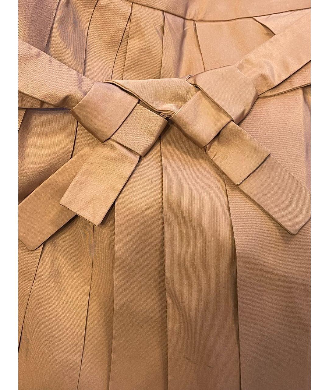 CELINE PRE-OWNED Бежевая шелковая юбка мини, фото 4