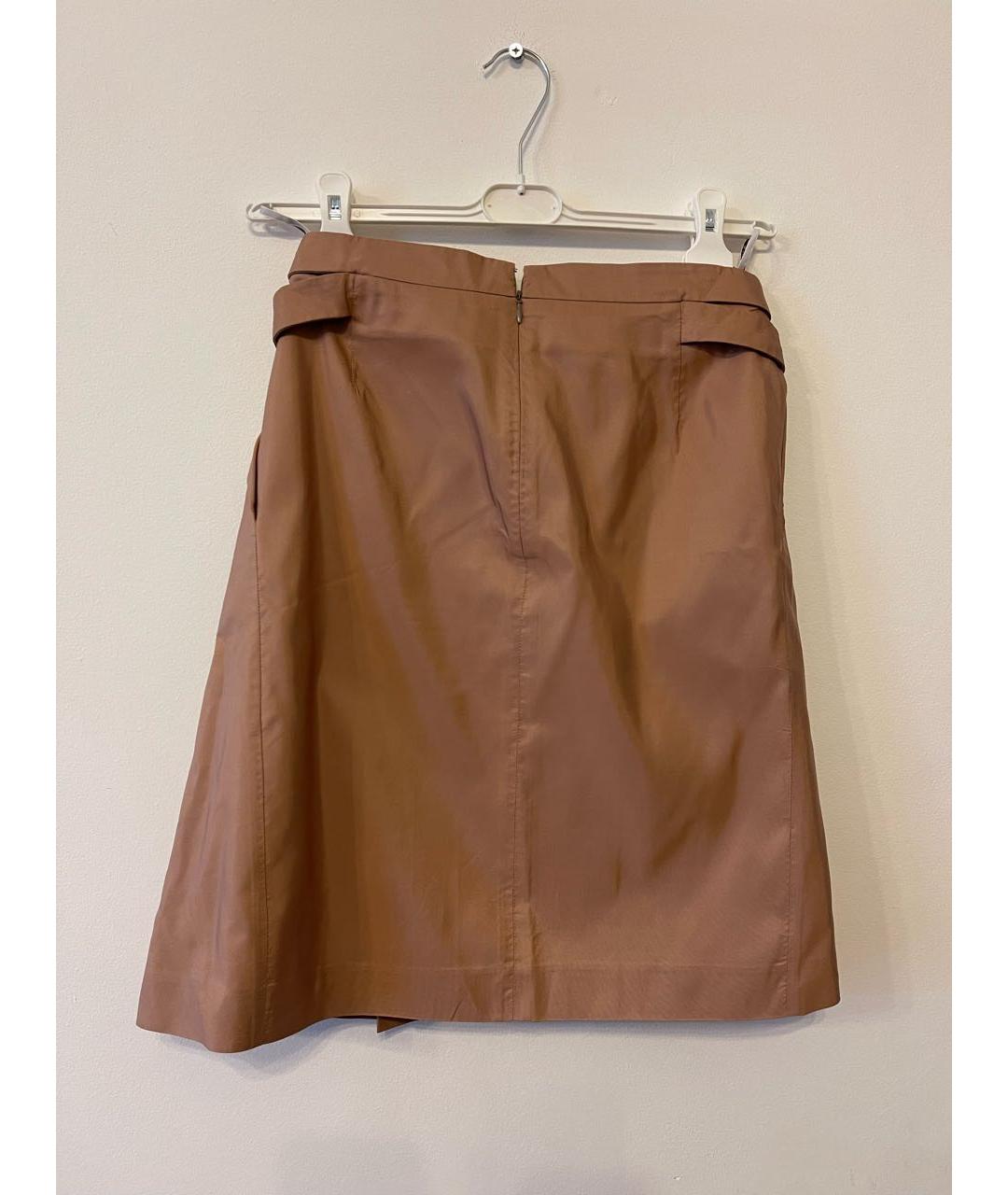 CELINE PRE-OWNED Бежевая шелковая юбка мини, фото 2