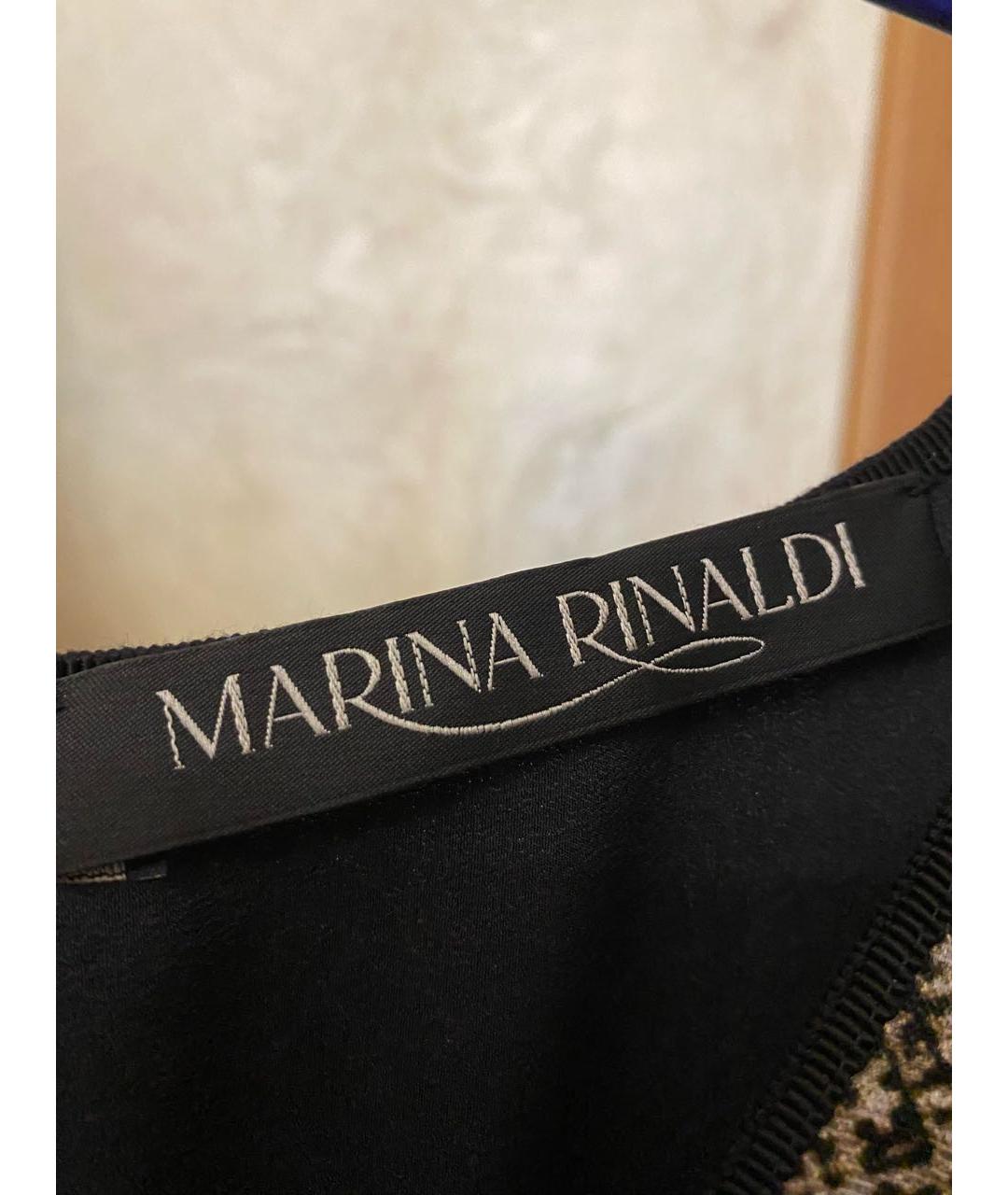 MARINA RINALDI Черный шелковый сарафан, фото 3