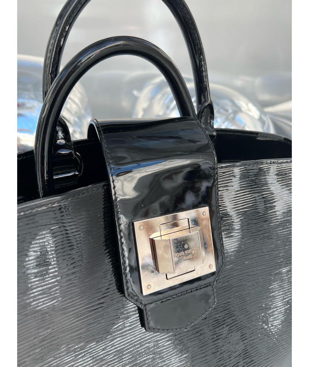LOUIS VUITTON PRE-OWNED Черная сумка тоут из лакированной кожи, фото 4