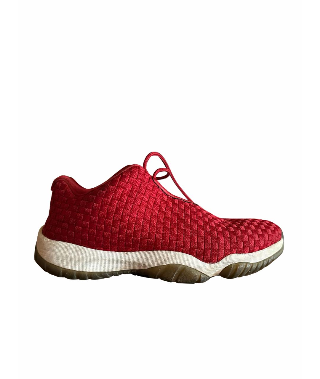 JORDAN Красные текстильные низкие кроссовки / кеды, фото 1