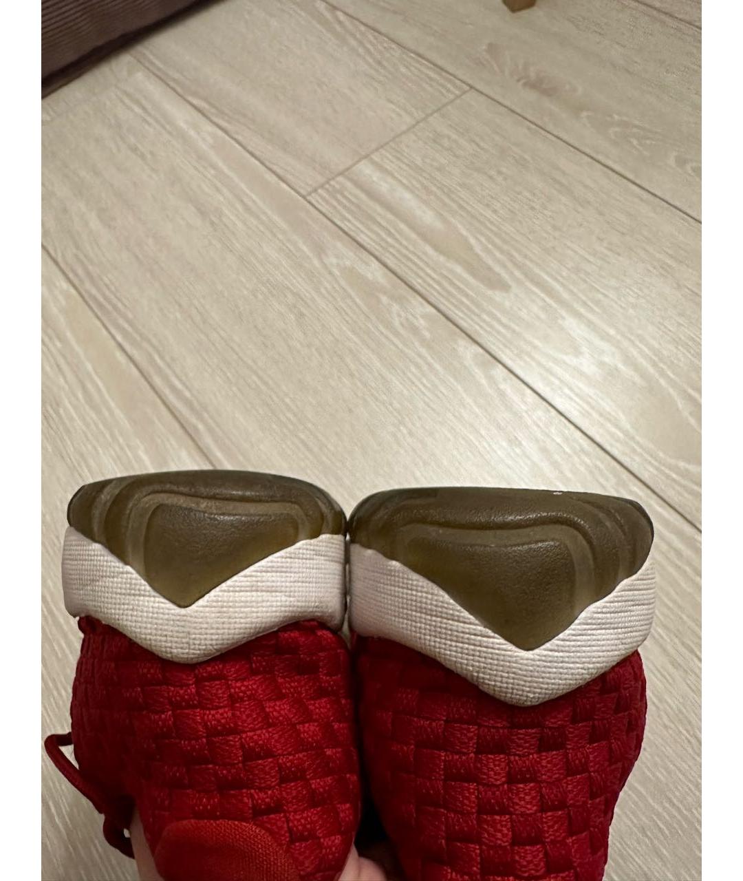 JORDAN Красные текстильные низкие кроссовки / кеды, фото 4