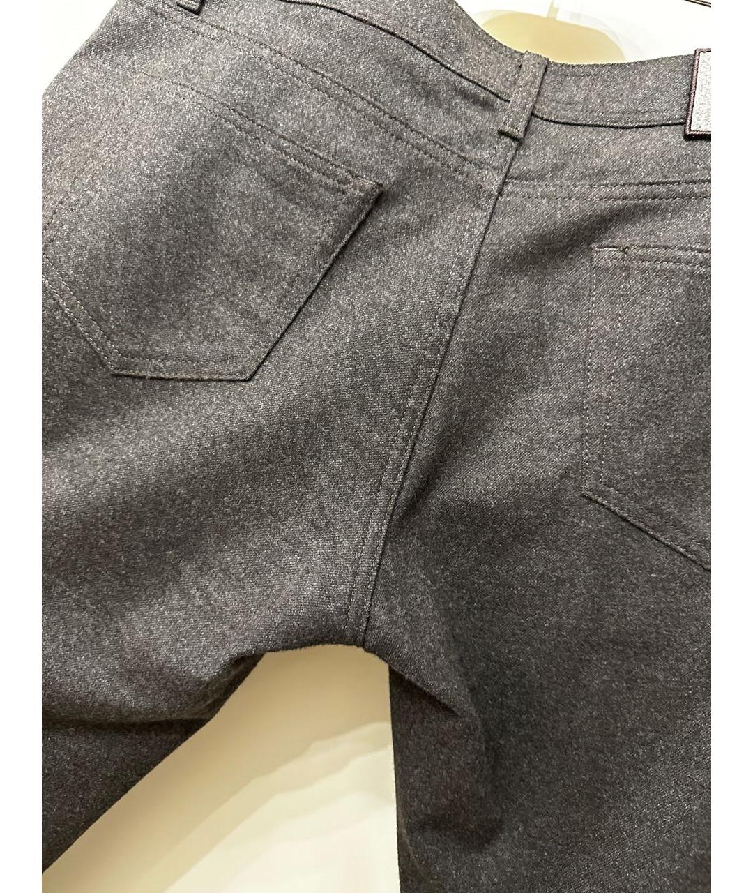 Cesare Attolini Коричневые шерстяные повседневные брюки, фото 8