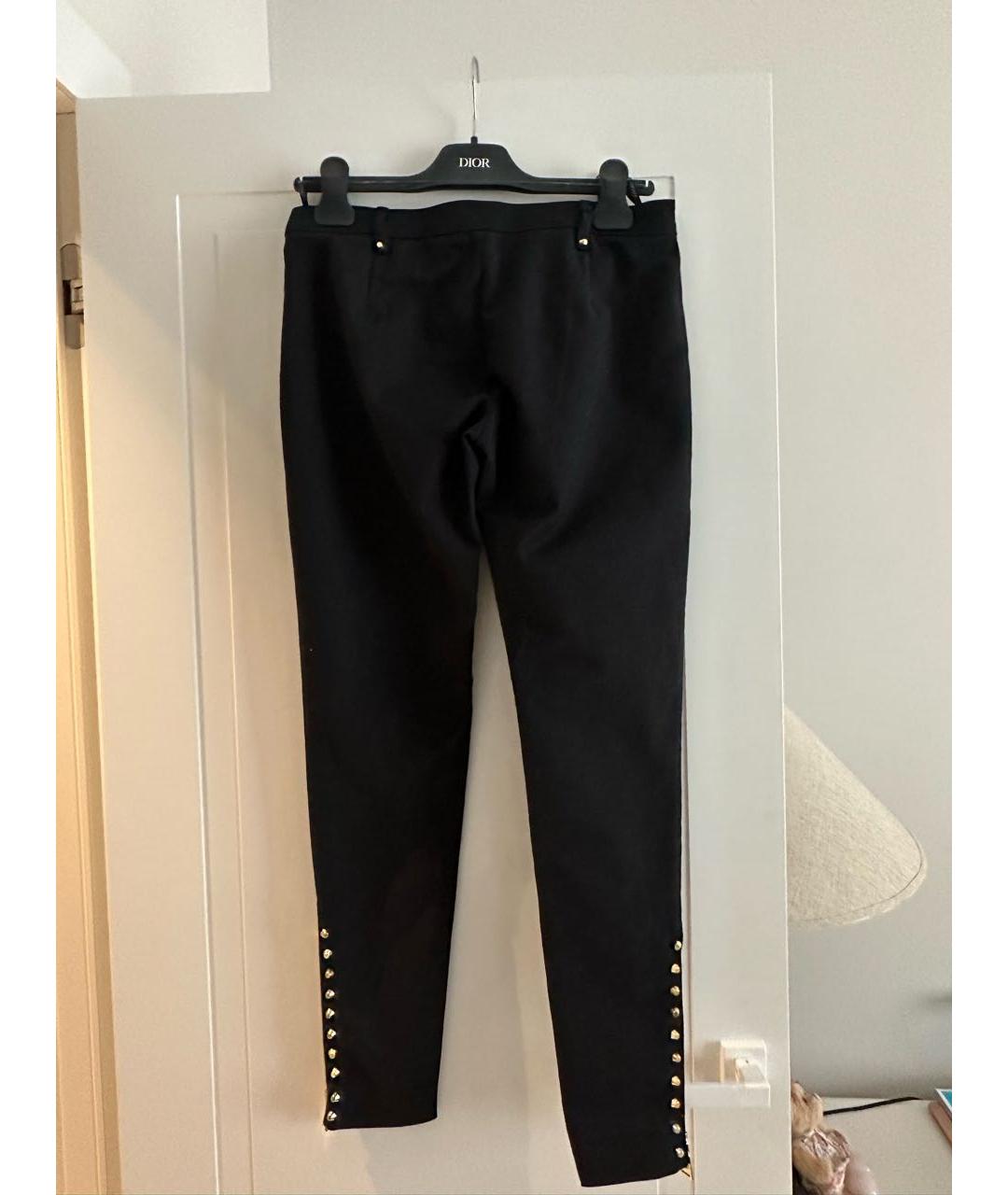 VERSUS Черные полиамидовые брюки узкие, фото 2