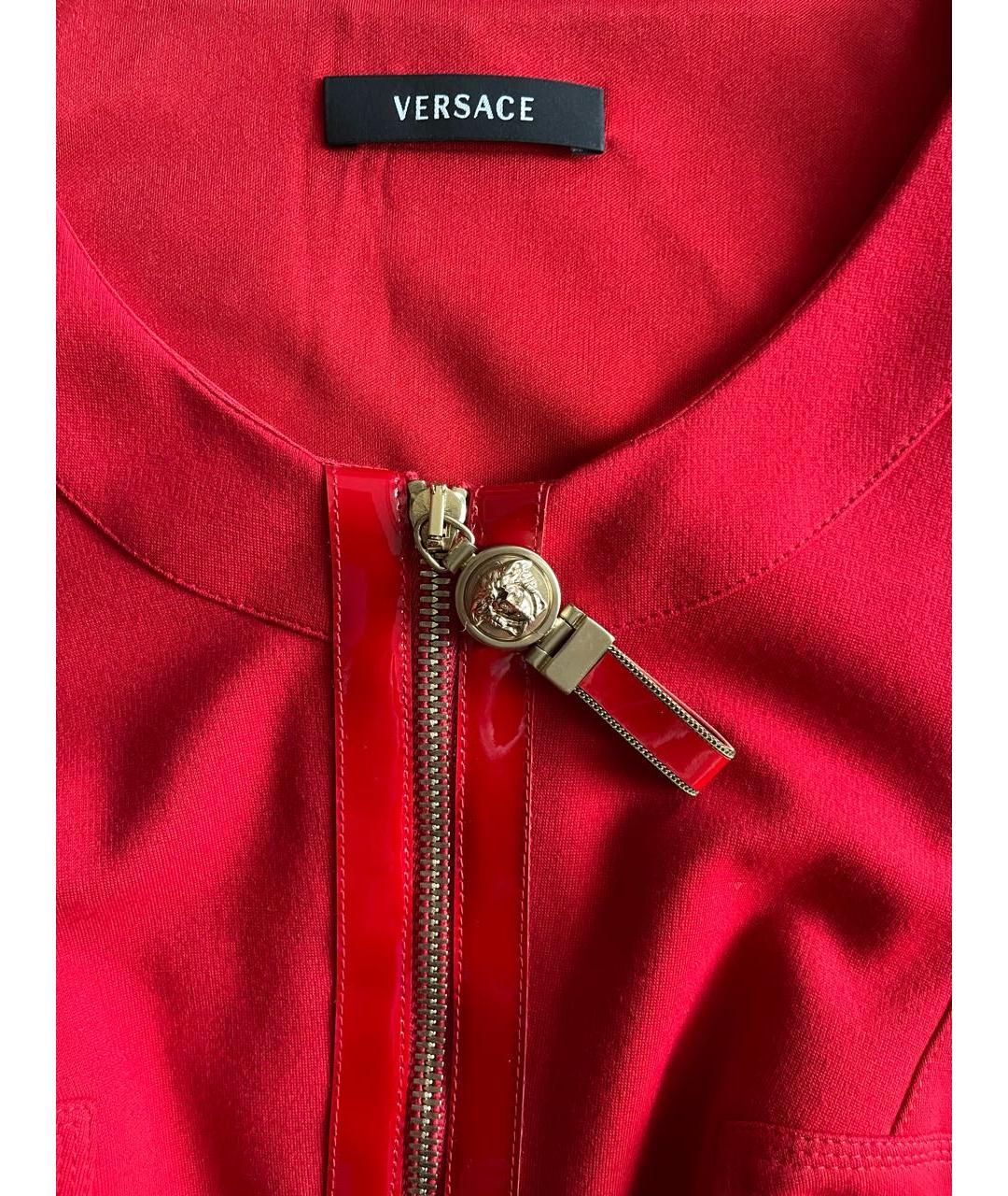 VERSACE Красное полиамидовое повседневное платье, фото 3