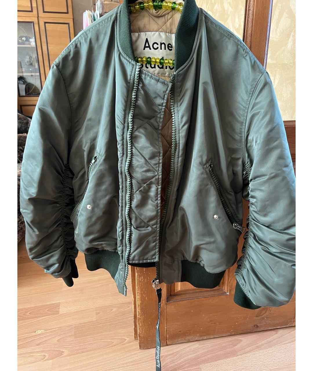 ACNE STUDIOS Хаки полиэстеровая куртка, фото 4
