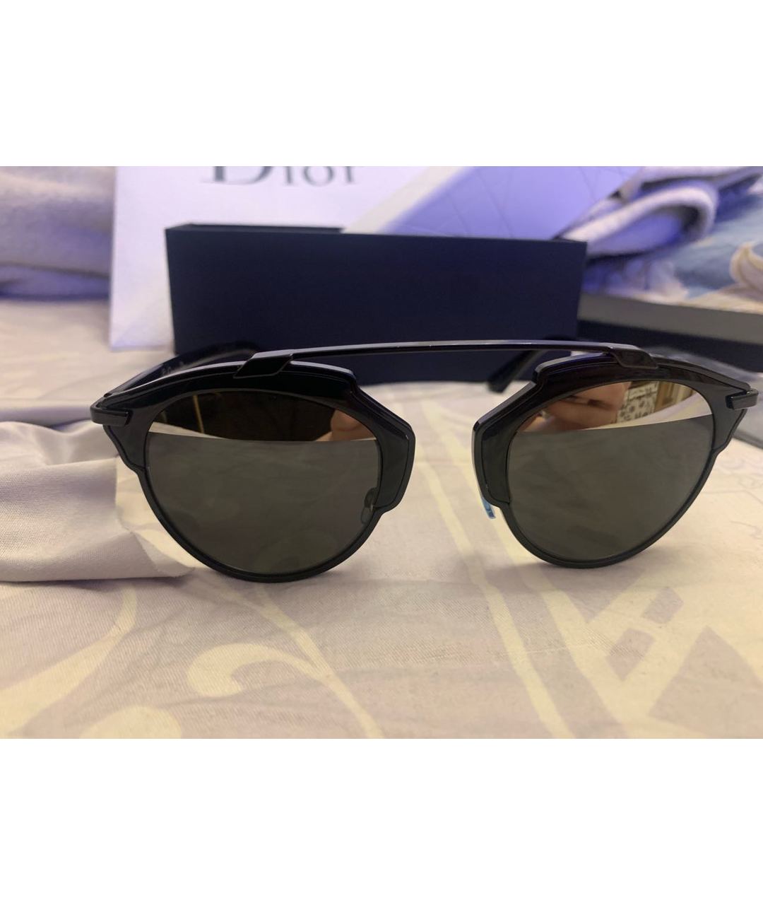 CHRISTIAN DIOR PRE-OWNED Черные пластиковые солнцезащитные очки, фото 6