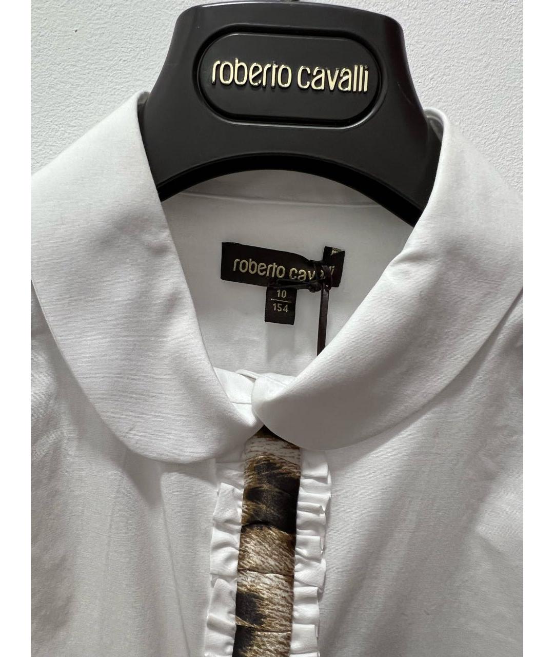 ROBERTO CAVALLI Белая хлопковая детская рубашка, фото 3