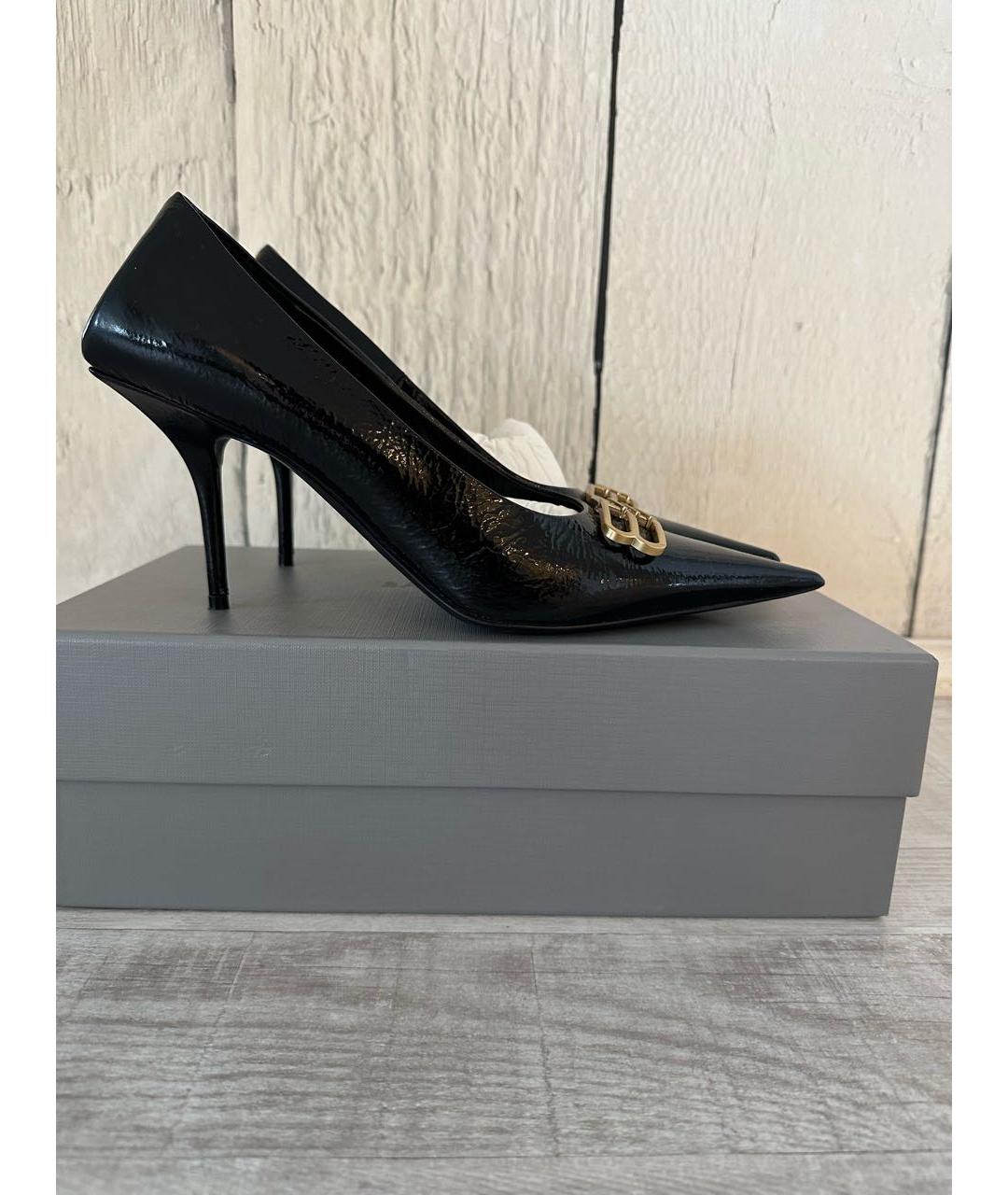 BALENCIAGA Черные туфли из лакированной кожи, фото 7
