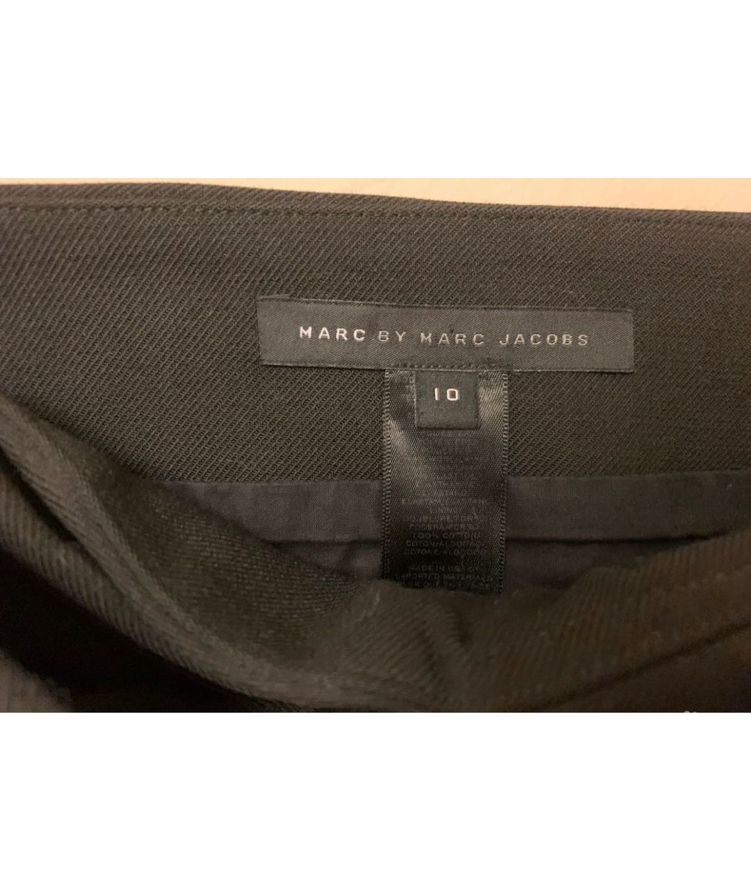 MARC BY MARC JACOBS Черная шерстяная юбка мини, фото 3