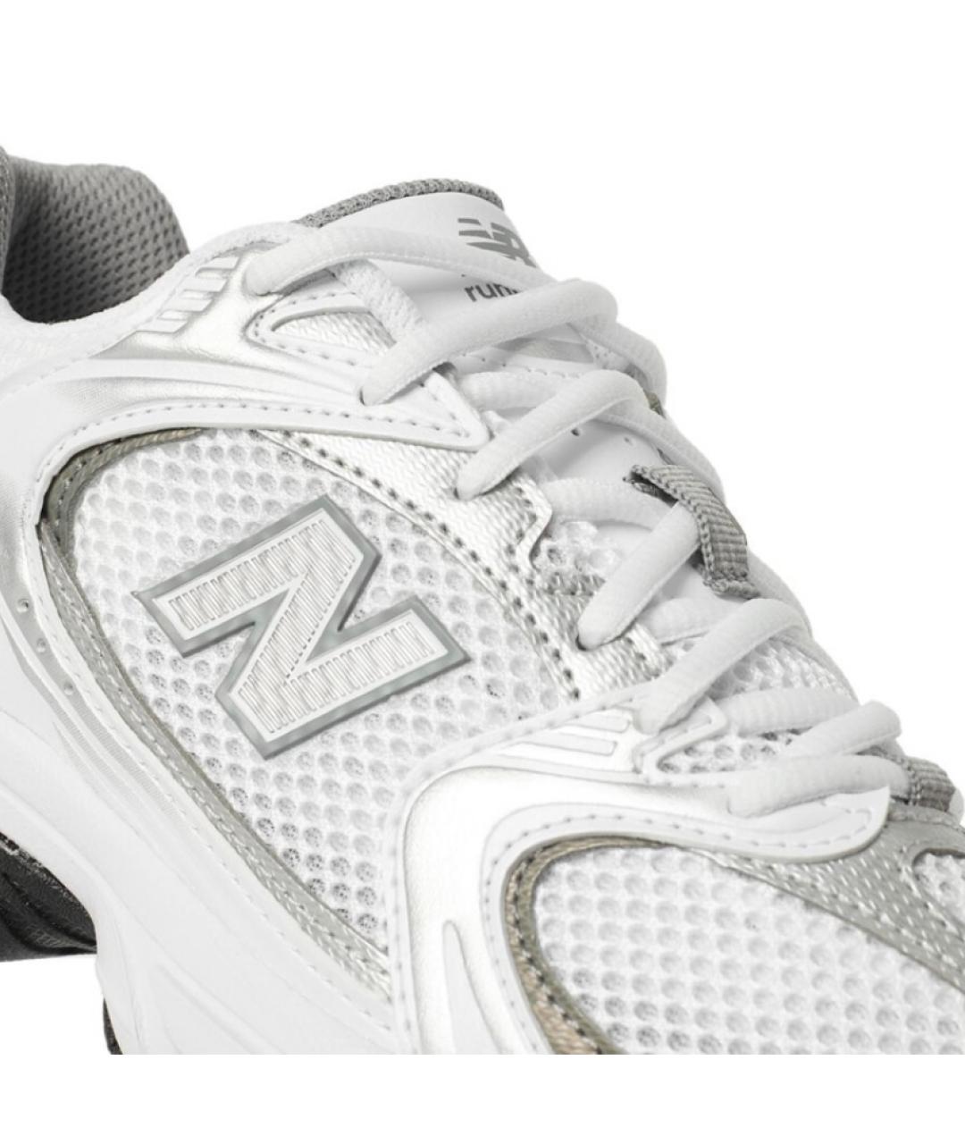 NEW BALANCE Серебряные текстильные кроссовки, фото 4