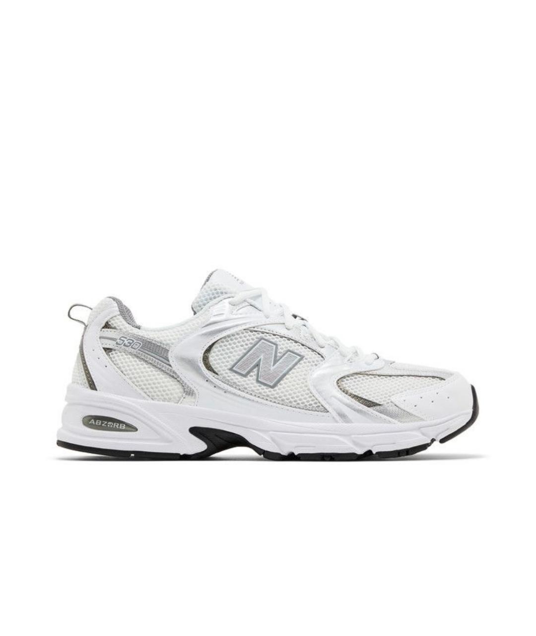 NEW BALANCE Серебряные текстильные кроссовки, фото 1