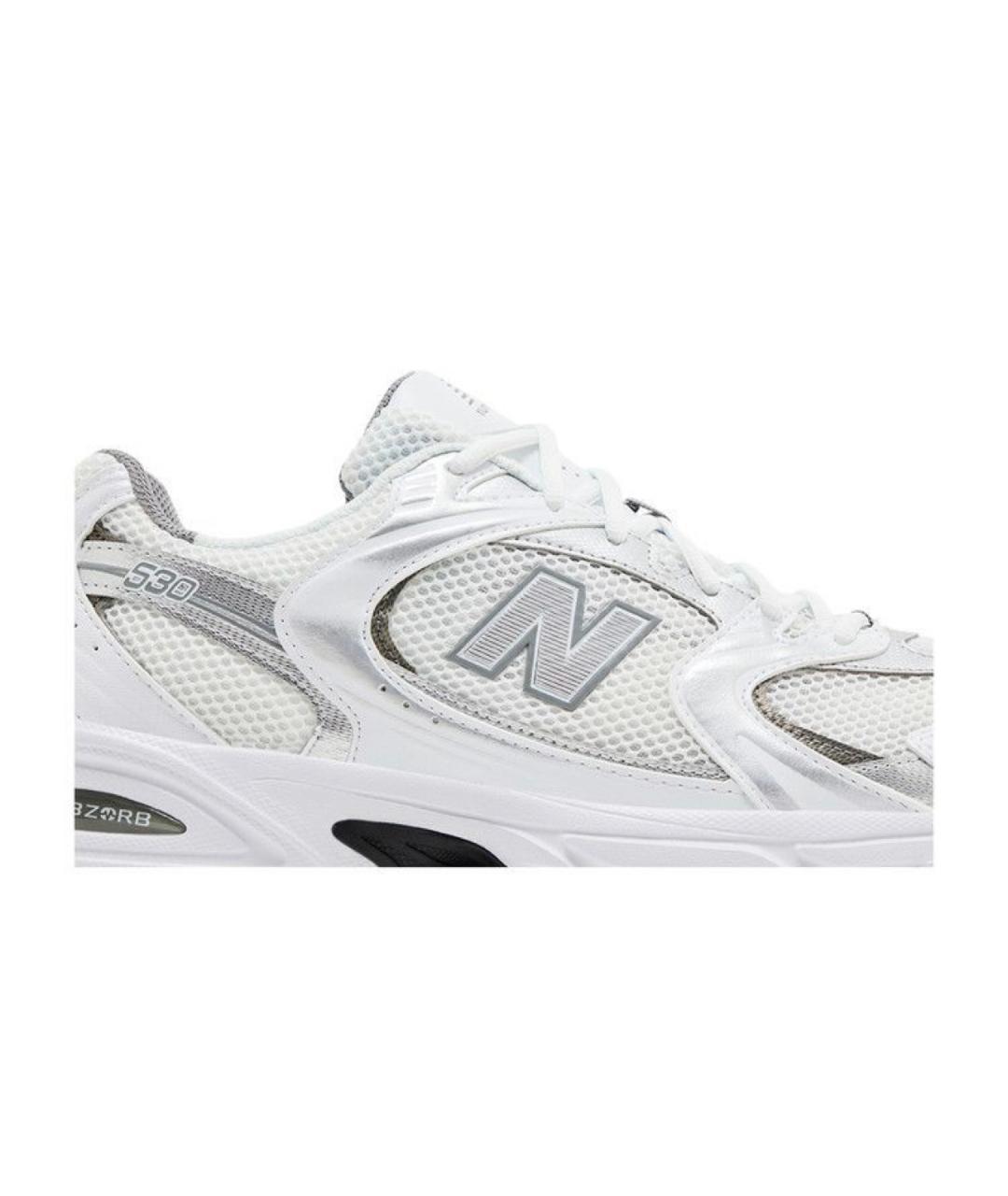 NEW BALANCE Серебряные текстильные кроссовки, фото 2