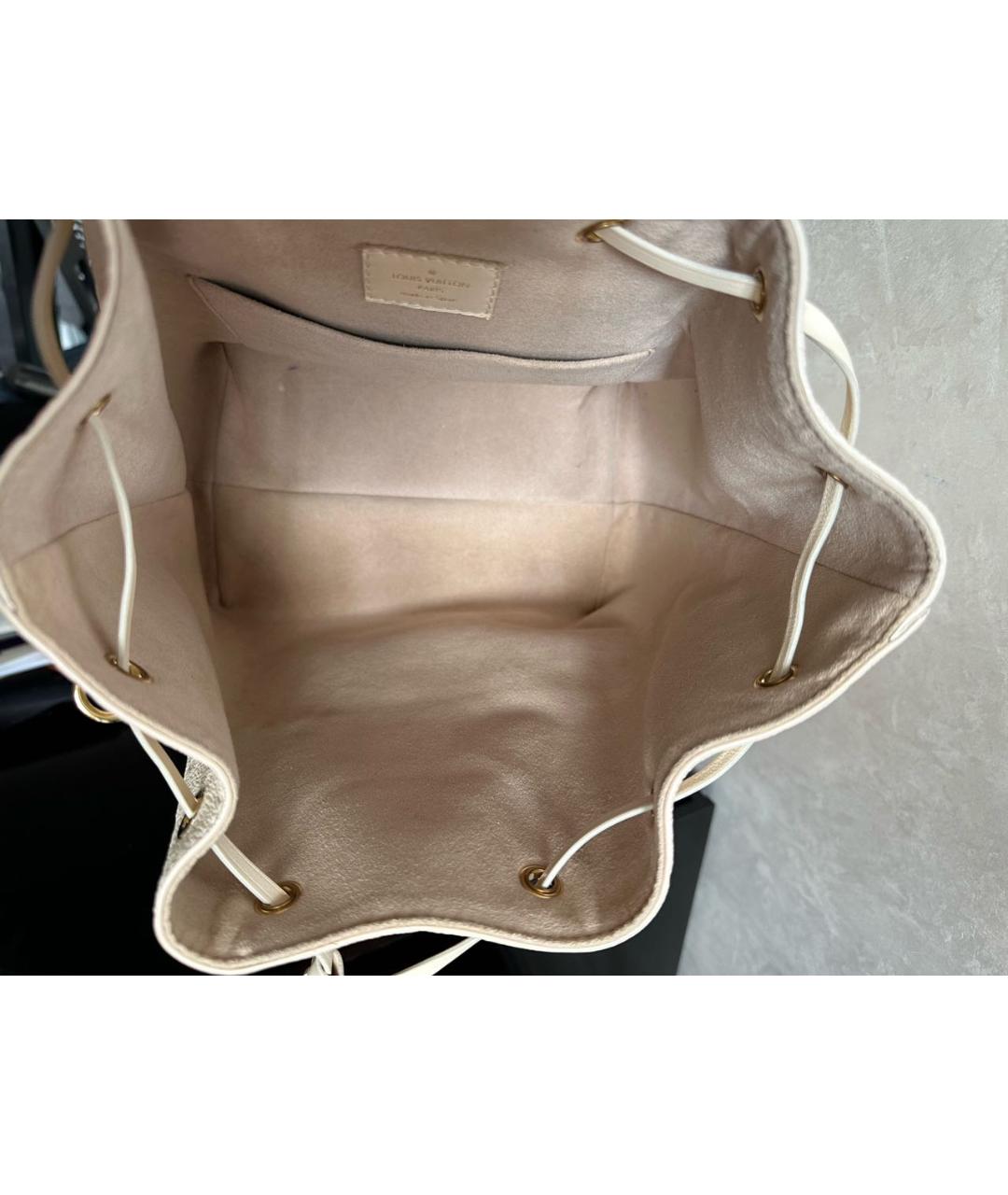 LOUIS VUITTON Белый кожаный рюкзак, фото 4