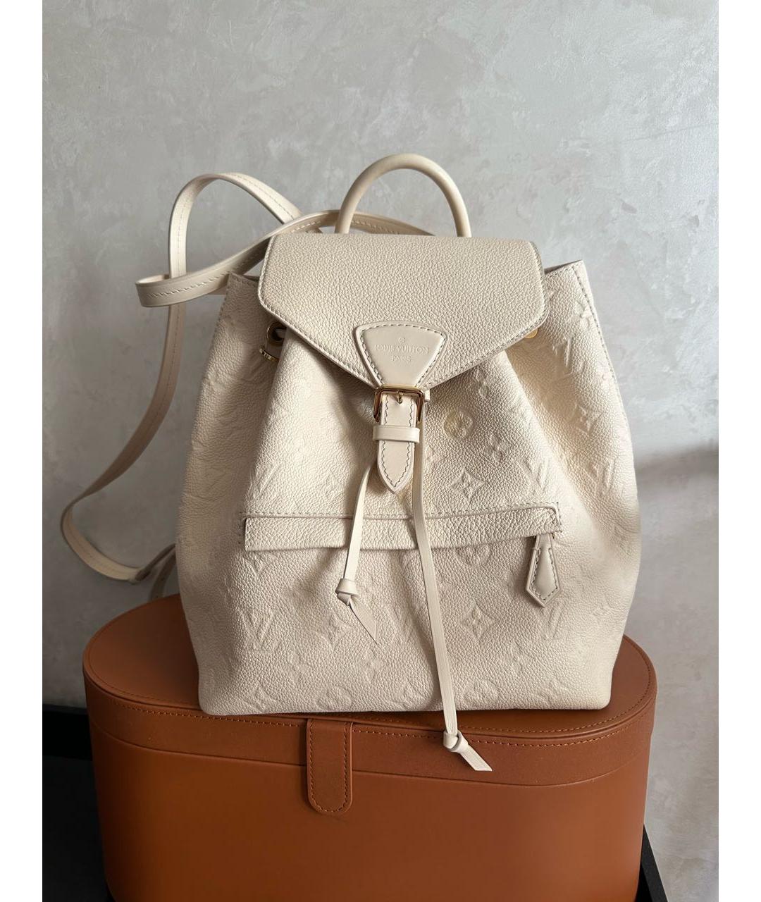 LOUIS VUITTON Белый кожаный рюкзак, фото 9