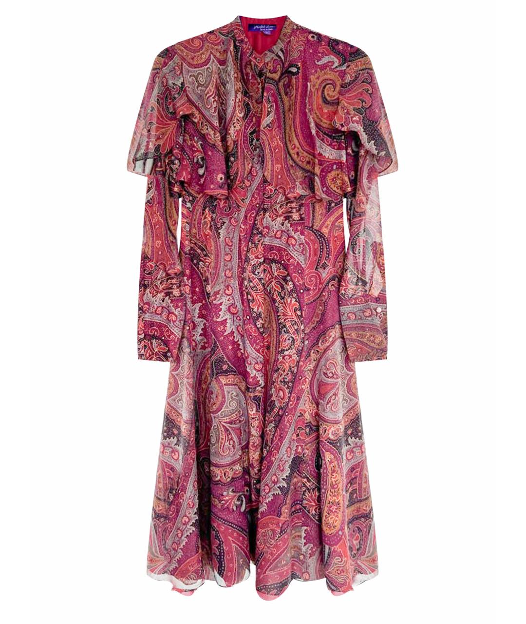 RALPH LAUREN PURPLE LABEL Бордовое шелковое повседневное платье, фото 1