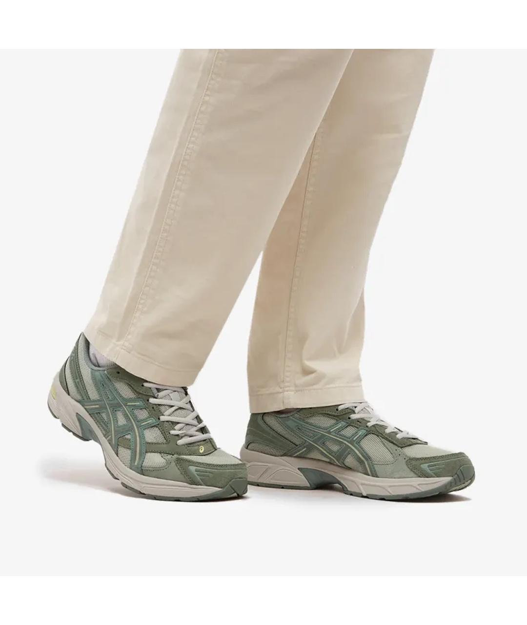ASICS Зеленые кроссовки из искусственной кожи, фото 7
