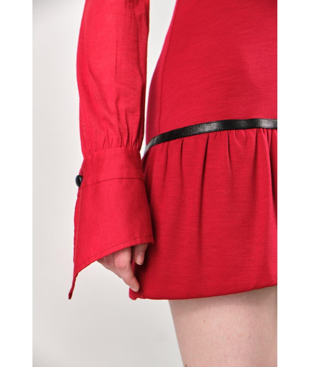 GIANFRANCO FERRE Красное хлопковое повседневное платье, фото 6