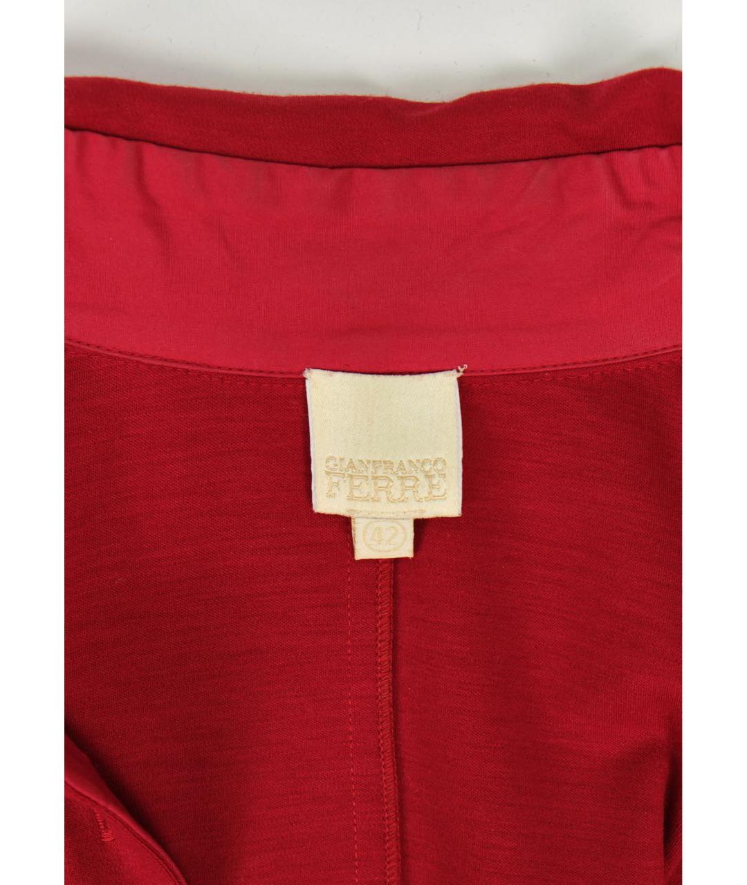 GIANFRANCO FERRE Красное хлопковое повседневное платье, фото 3