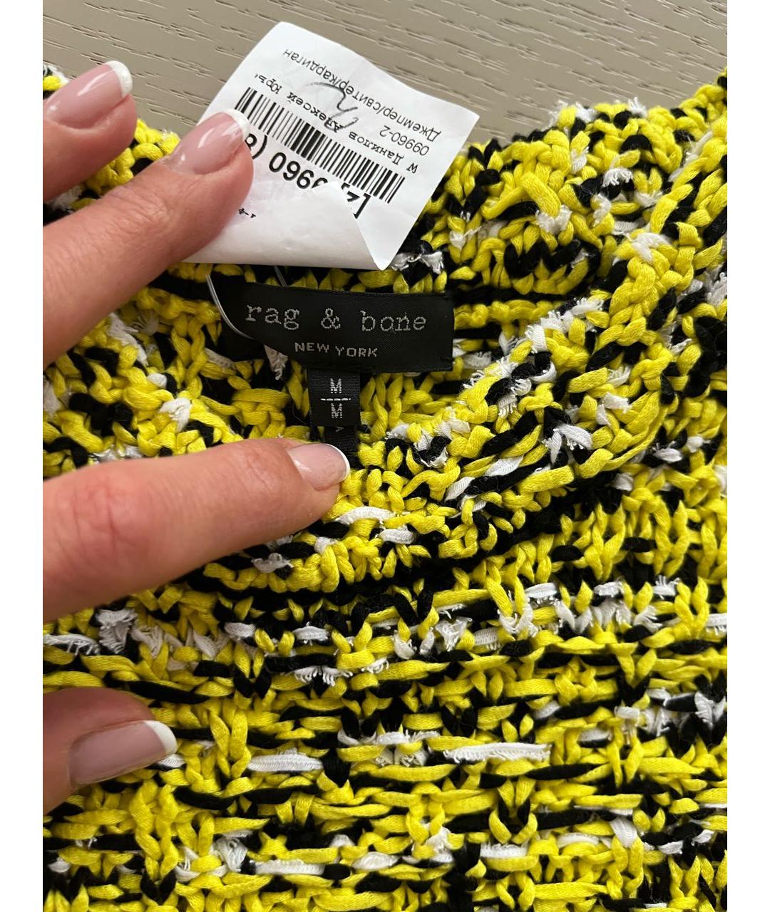 RAG&BONE Желтый хлопковый джемпер / свитер, фото 3