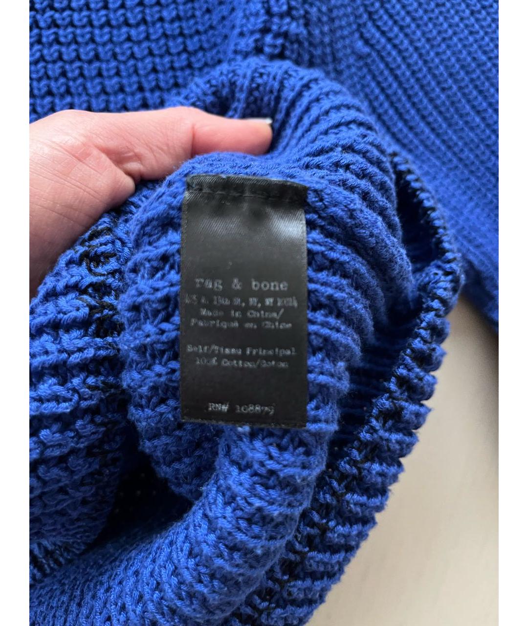 RAG&BONE Синий хлопковый джемпер / свитер, фото 4